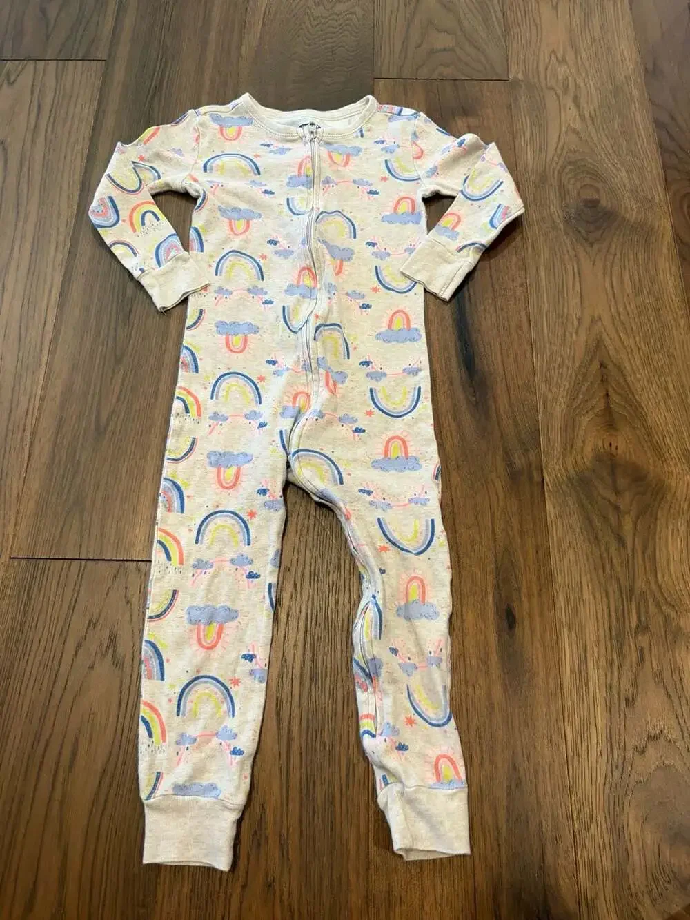 Old Navy Rainbow Cloud Zippered Footless Pajamas